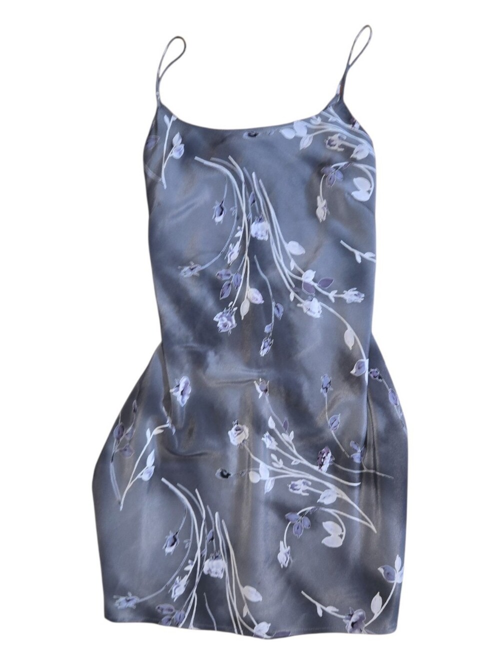 Vintage Floral  Dress in Slate Gray Size 11